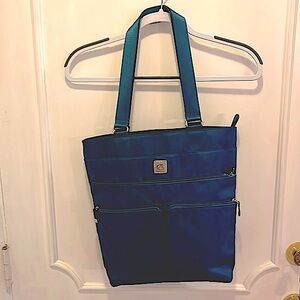 Mosey by Baggalini teal shoulder tote bag, like new